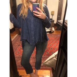 Free people plaid style top